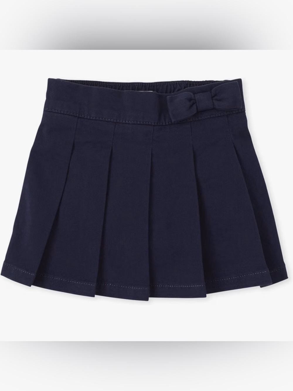 The Children's Place Toddler Girls' Navy Uniform Bow Pleated Skort - size 5T